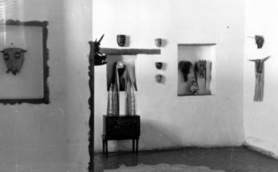 Máscaras exhibidas en un museo