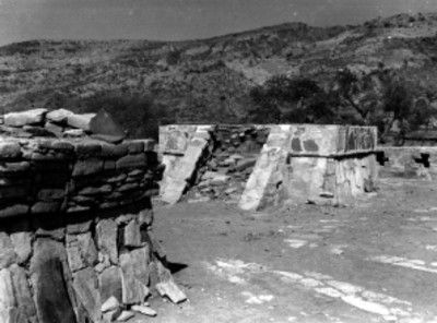 Interior del Templo de Quetzalcóatl en la zona arqueológica de Ixtlán