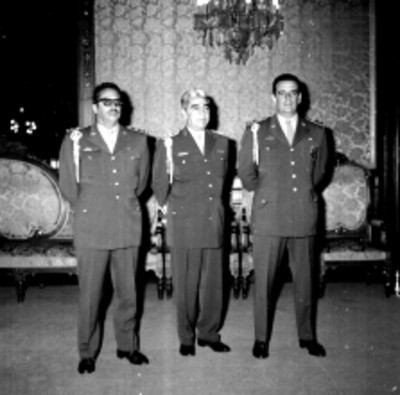 José Gómez Huerta, General en un salón de Palacio Nacional, retrato