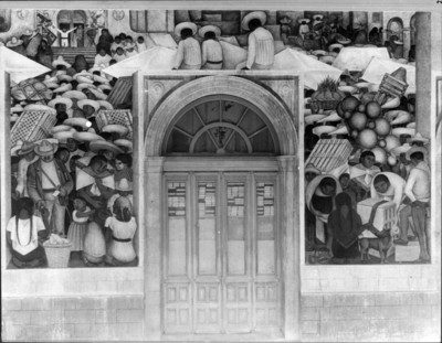 Fragmento del mural Historia de México