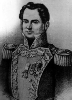 Anastasio Bustamante, litografía
