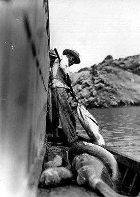 Hombre pesca en el amor