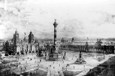 Zócalo y sus alrededores, pintura