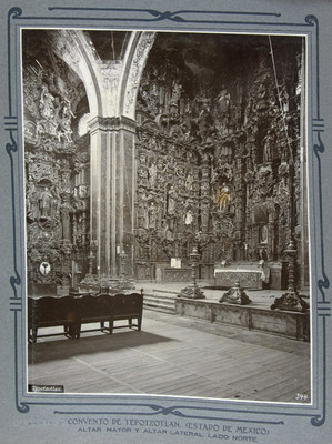 Altar mayor y altar lateral lado norte