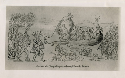 Códice Durán, destierro de los mexicas de Chapultepec, reprografía