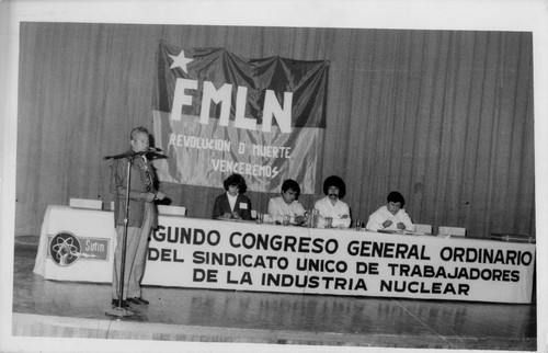 Orador en el Segundo Congreso General Ordinario del Sindicato Único de Trabajadores de la Industria Nuclear