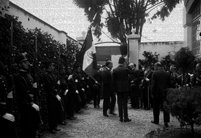 Alvaro Obregón en la ceremonia de inaguración del Asilo de Honor para veteranos de guerra