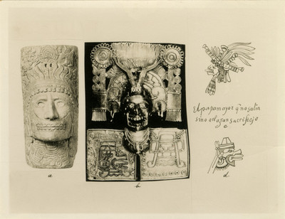 Comparación de deidades prehispánicas entre scultura, pectoral y códices
