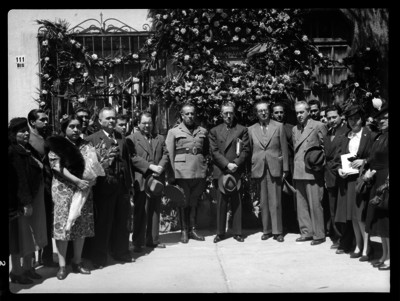 Gente en un acto público