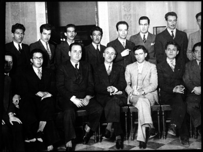 Jose Manuel Puig Casauranc con funcionarios, retrato de grupo