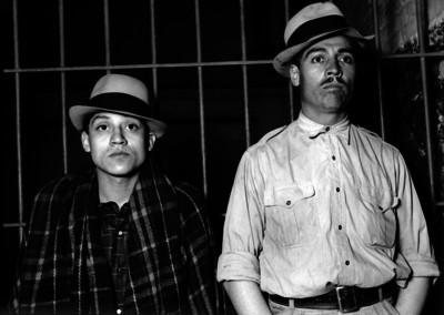 Delincuentes en barandillas, retrato