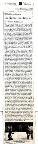 La bienal: su eficacia/ I