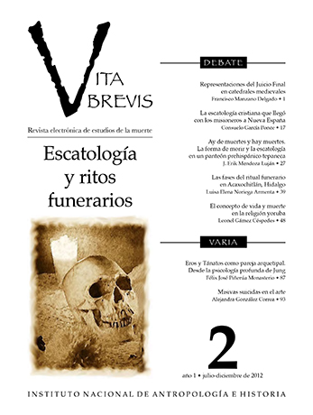 Vita Brevis Num. 2 (2012) Escatología y ritos funerarios