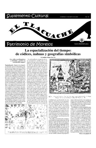 El Tlacuache Núm. 84 (2003)