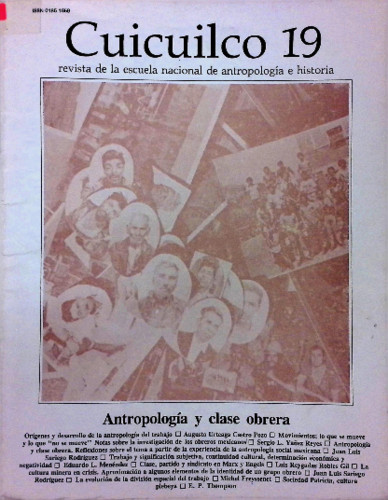 Cuicuilco Revista de la Escuela Nacional de Antropología e Historia. Segunda época Vol. 6 Núm. 19 (1987)