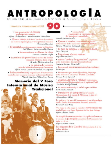 Antropología Num. 90 (2010) Memoria del V Foro Internacional de Música Tradicional