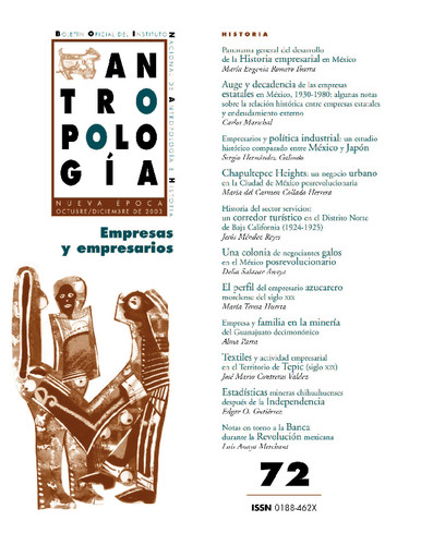 Antropología Num. 72 (2003) Empresas y empresarios