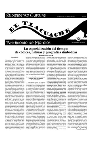 El Tlacuache Núm. 83 (2003)