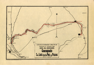 Carta del Ferrocarril Guanajuato, San Luis de la Paz y Pozos