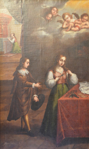 Escena de vida de Santa Catalina de Siena