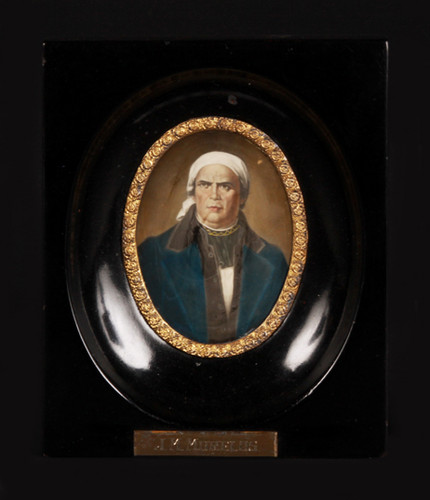 Óleo miniatura José María Morelos y Pavón