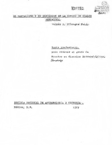 El nahualismo y su expresión en la región de Chalco Amecameca