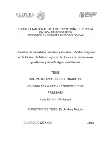 Cuestión de sacralidad, laicismo y laicidad. Libertad religiosa en la Ciudad de México a partir de dos casos