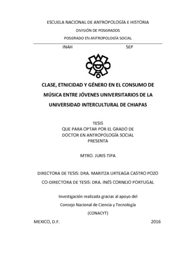 Clase, etnicidad y género en el consumo de música entre jóvenes universitarios de la Universidad Intercultural de Chiapas