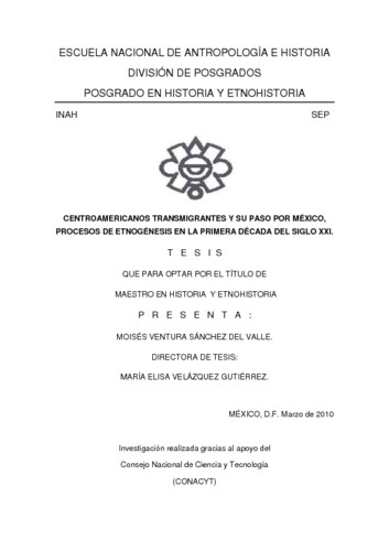 Centroamericanos transmigrantes y su paso por México, procesos de etnogénesis en la primera década del siglo XXI