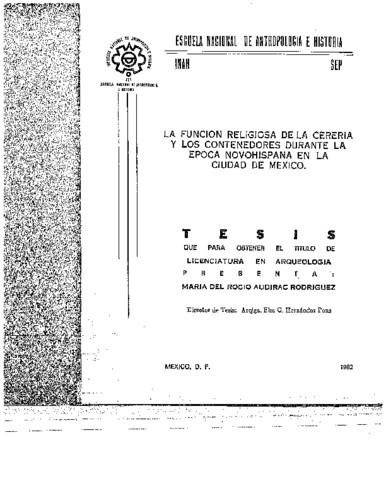 La función religiosa de la cerería y los contenedores durante la época novohispana en la ciudad de México