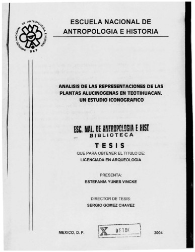 Análisis de las representaciones de las plantas allucinogenas en Teotihuacán