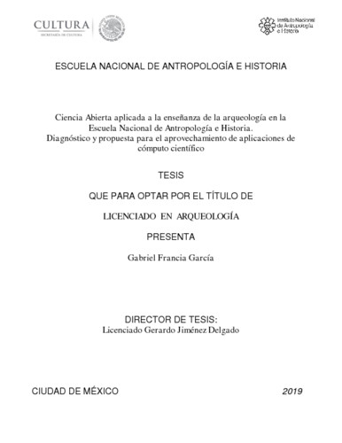 Ciencia aplicada a la enseñanza de la arqueología en la Escuela Nacional de Antropología e Historia