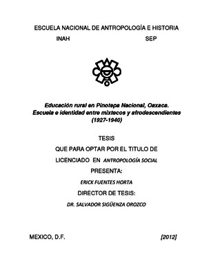 Educación rural en Pinotepa Nacional, Oaxaca. Escuela e identidad entre mixtecos y afrodescendientes (1927-1940)