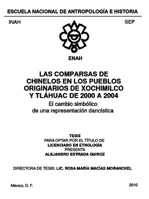 Las comparsas de chinelos en los pueblos originarios de Xochimilco y Tláhuac de 2000 a 2004