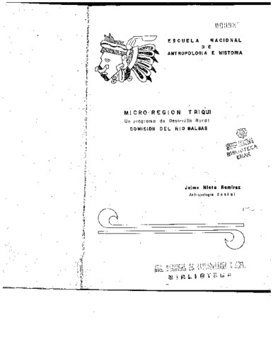 Microrregión triqui: un programa de desarrollo rural. Comisión del Río Balsas