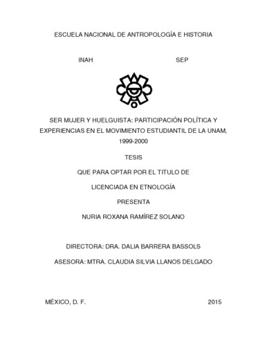 Ser mujer huelguista: participación política y experiencias en el movimiento estudiantil de la UNAM, 1999-2000