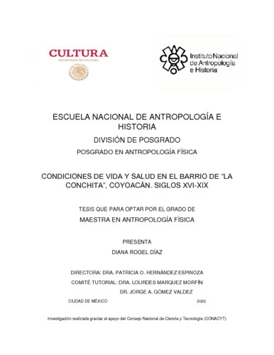 Condiciones de vida y salud en el barrio de "La Conchita", Coyoacán