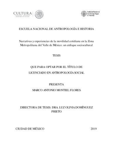 Narrativas y experiencias de la movilidad cotidiana en la zona metropolitana del Valle de México