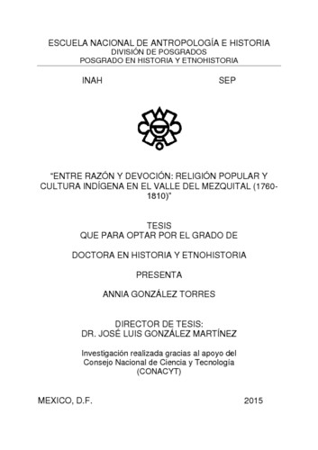 Entre razón y devoción: religión popular y cultura indígena en el Valle del Mezquital (1760-1810)