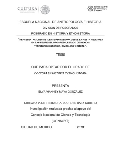 Representaciones de identidad mazahua desde la fiesta religiosa en San Felipe del Progreso, Estado de México: territorio histórico, simbólico y cultural