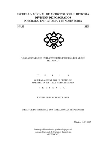 Los sacramentos en el catecismo indígena del Museo Británico