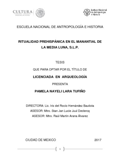 Ritualidad prehispánica en el manantial de la Media Luna, S.L.P.
