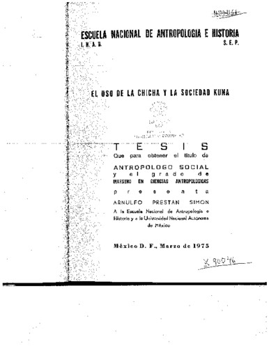 El uso de la chicha y la sociedad kuna