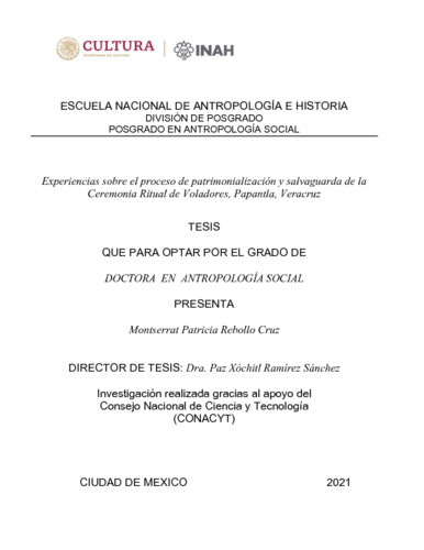 Experiencias sobre el proceso de patrimonialización y salvoguarda de la Ceremonia Ritual de Voladores, Papantla, Veracruz