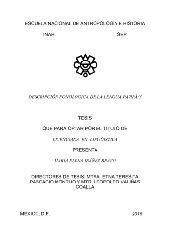 Descripción fonológica de la lengua Pa?ipá:Y