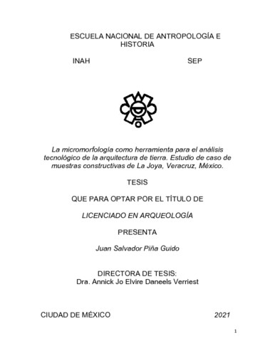 La micromorfología como herramienta para el análisis tecnológico de la arquitectura de tierra