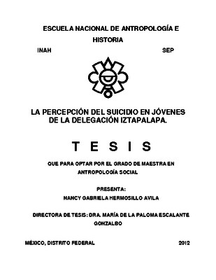 La percepción del suicidio en jóvenes de la Delegación Iztapalapa