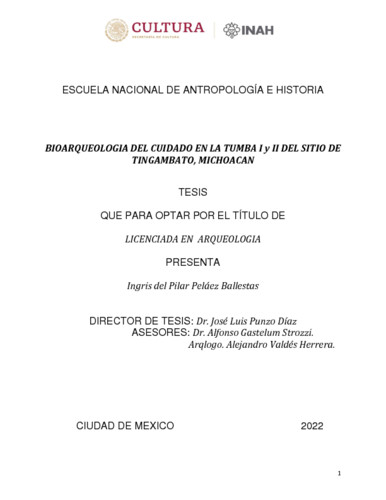 Bioarqueología del cuidado en la tumba I y II del sitio de Tingambato, Michoacán
