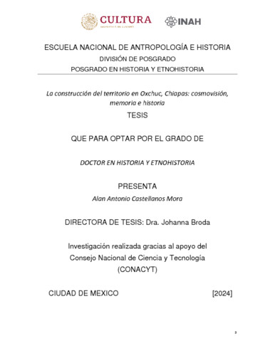 La construcción del territorio en Oxchuc, Chiapas