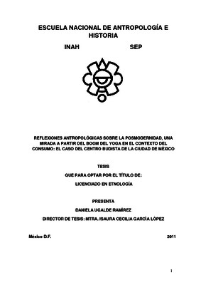 Reflexiones antropológicas sobre la posmodernidad, una mirada a partir del boom del yoga en el contexto del consumo: el caso del Centro Budista de la Ciudad de México